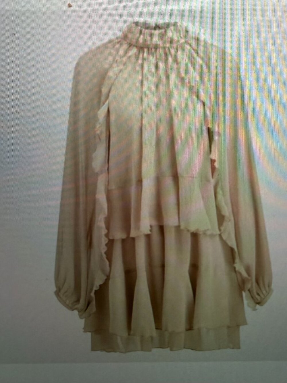 Commense Women's Blush Beige Layered dress